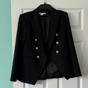 Veronica Beard Miller Dickie Blazer black w/gold buttons - size 8
